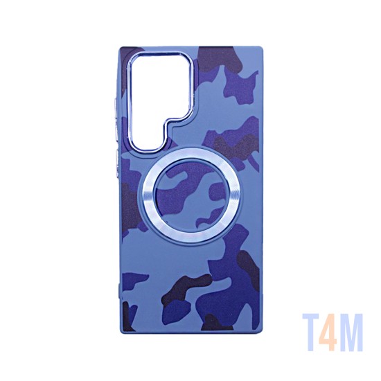 Capa Magnética Designer para Samsung Galaxy S23 Ultra Azul